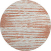 Piper Looms Mayfield Stripes AMF888 Coral Machine Washable Area Rug Round Main Image