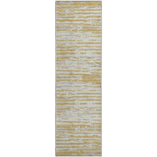 Piper Looms Mayfield Stripes AMF888 Gold Machine Washable Area Rug Runner Main Image