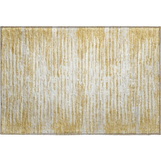 Piper Looms Mayfield Stripes AMF888 Gold Machine Washable Area Rug Scatter Main Image