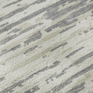 Piper Looms Mayfield Stripes AMF888 Gray Machine Washable Area Rug Swatch Image