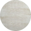 Piper Looms Mayfield Stripes AMF888 Ivory Machine Washable Area Rug Round Main Image