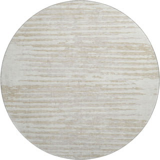 Piper Looms Mayfield Stripes AMF888 Ivory Machine Washable Area Rug Round Main Image