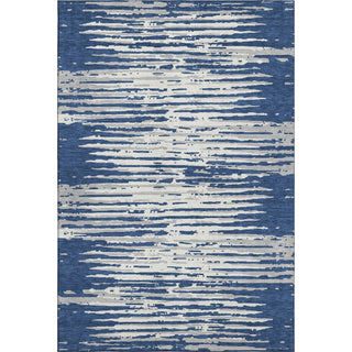 Piper Looms Mayfield Stripes AMF888 Navy Machine Washable Area Rug main image