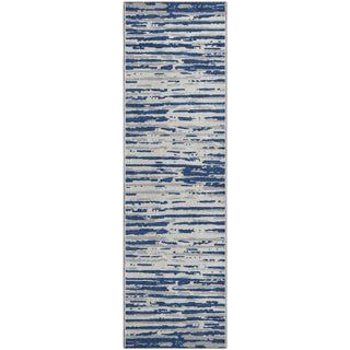 Piper Looms Mayfield Stripes AMF888 Navy Machine Washable Area Rug Runner Main Image