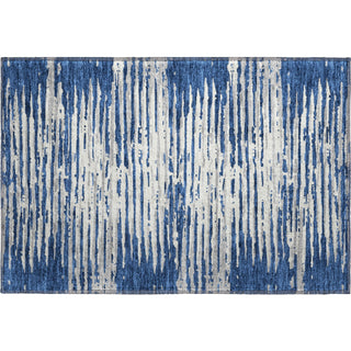 Piper Looms Mayfield Stripes AMF888 Navy Machine Washable Area Rug Scatter Main Image