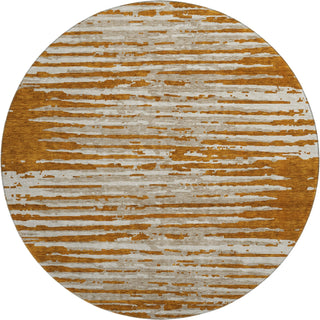 Piper Looms Mayfield Stripes AMF888 Paprika Machine Washable Area Rug Round Main Image