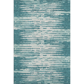 Piper Looms Mayfield Stripes AMF888 Teal Machine Washable Area Rug main image