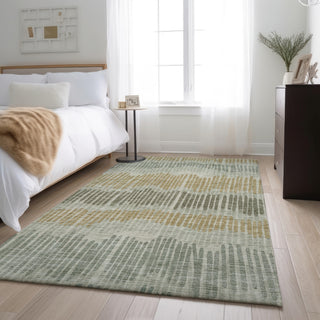 Piper Looms Mayfield Stripes AMF889 Beige Machine Washable Area Rug Lifestyle Image Feature