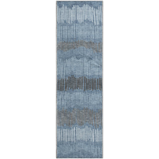 Piper Looms Mayfield Stripes AMF889 Blue Machine Washable Area Rug Runner Main Image