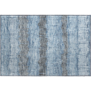 Piper Looms Mayfield Stripes AMF889 Blue Machine Washable Area Rug Scatter Main Image
