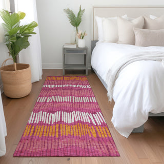 Piper Looms Mayfield Stripes AMF889 Blush Machine Washable Area Rug Runner Lifestyle Image Feature