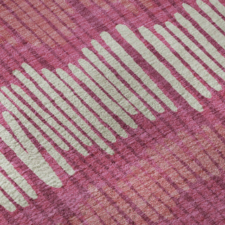 Piper Looms Mayfield Stripes AMF889 Blush Machine Washable Area Rug Swatch Image