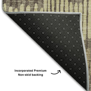Piper Looms Mayfield Stripes AMF889 Brown Machine Washable Area Rug Backing Image