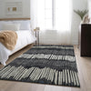Piper Looms Mayfield Stripes AMF889 Charcoal Machine Washable Area Rug Lifestyle Image Feature