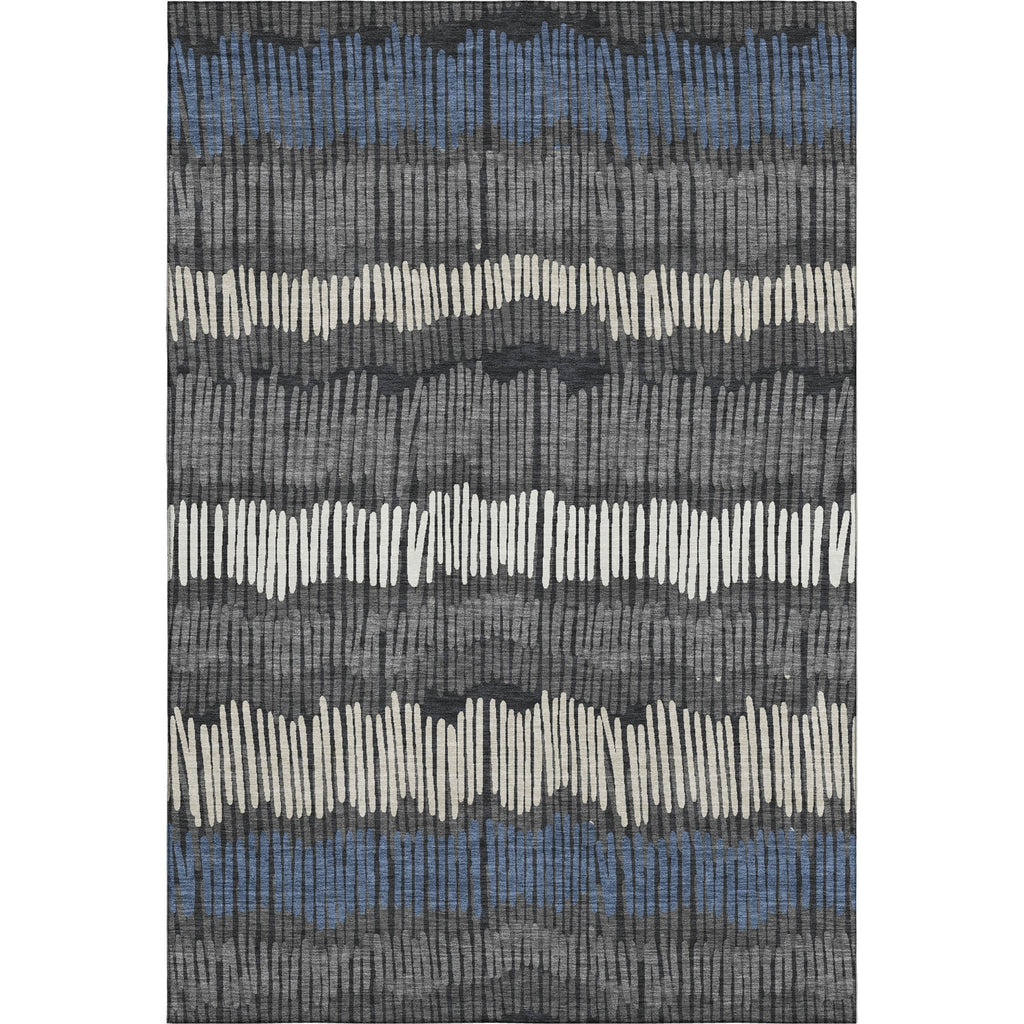 Piper Looms Mayfield Stripes AMF889 Charcoal Machine Washable Area Rug main image