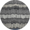 Piper Looms Mayfield Stripes AMF889 Charcoal Machine Washable Area Rug Round Main Image