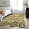 Piper Looms Mayfield Stripes AMF889 Gold Machine Washable Area Rug Lifestyle Image Feature