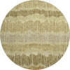 Piper Looms Mayfield Stripes AMF889 Gold Machine Washable Area Rug Round Main Image