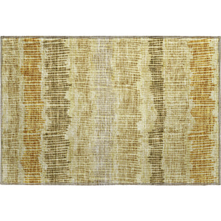 Piper Looms Mayfield Stripes AMF889 Gold Machine Washable Area Rug Scatter Main Image