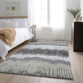 Piper Looms Mayfield Stripes AMF889 Gray Machine Washable Area Rug Lifestyle Image Feature