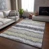Piper Looms Mayfield Stripes AMF889 Gray Machine Washable Area Rug Lifestyle Image Feature