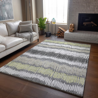 Piper Looms Mayfield Stripes AMF889 Gray Machine Washable Area Rug Lifestyle Image Feature