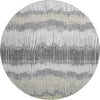 Piper Looms Mayfield Stripes AMF889 Gray Machine Washable Area Rug Round Main Image