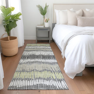Piper Looms Mayfield Stripes AMF889 Gray Machine Washable Area Rug Runner Lifestyle Image Feature
