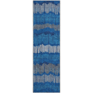 Piper Looms Mayfield Stripes AMF889 Navy Machine Washable Area Rug Runner Main Image