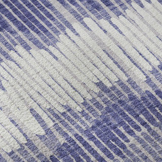 Piper Looms Mayfield Stripes AMF889 Purple Machine Washable Area Rug Swatch Image