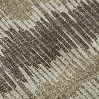 Piper Looms Mayfield Stripes AMF889 Taupe Machine Washable Area Rug Swatch Image