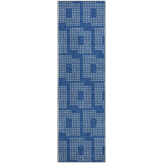 Piper Looms Mayfield Squares AMF890 Blue Machine Washable Area Rug Runner Main Image