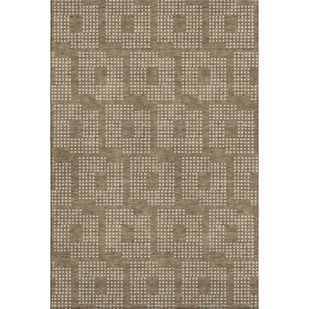 Piper Looms Mayfield Squares AMF890 Brown Machine Washable Area Rug ...