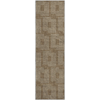 Piper Looms Mayfield Squares AMF890 Brown Machine Washable Area Rug Runner Main Image