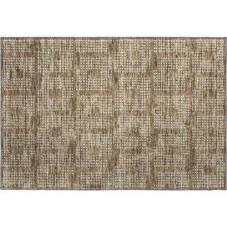 Piper Looms Mayfield Squares AMF890 Brown Machine Washable Area Rug Scatter Main Image