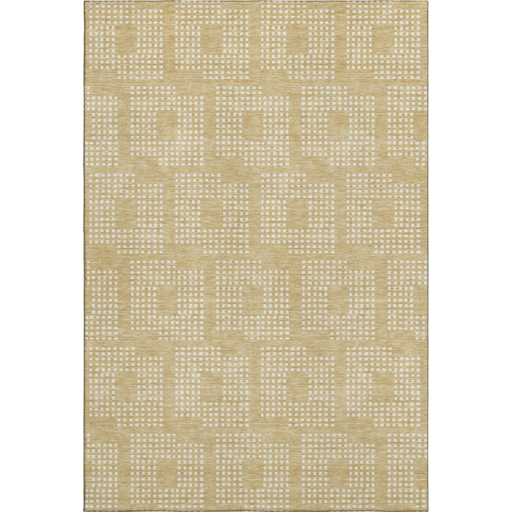 Piper Looms Mayfield Squares AMF890 Gold Machine Washable Area Rug main image