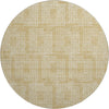 Piper Looms Mayfield Squares AMF890 Gold Machine Washable Area Rug Round Main Image