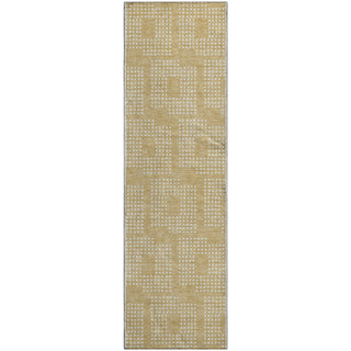 Piper Looms Mayfield Squares AMF890 Gold Machine Washable Area Rug Runner Main Image
