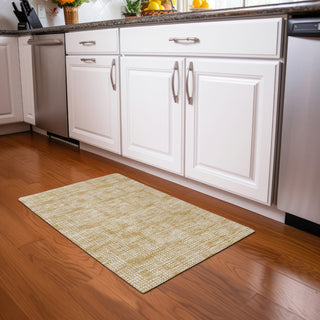 Piper Looms Mayfield Squares AMF890 Gold Machine Washable Area Rug Scatter Lifestyle Image Feature