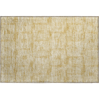 Piper Looms Mayfield Squares AMF890 Gold Machine Washable Area Rug Scatter Main Image