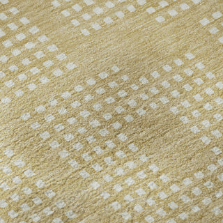 Piper Looms Mayfield Squares AMF890 Gold Machine Washable Area Rug Swatch Image