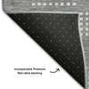 Piper Looms Mayfield Squares AMF890 Gray Machine Washable Area Rug Backing Image