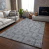 Piper Looms Mayfield Squares AMF890 Gray Machine Washable Area Rug Lifestyle Image Feature
