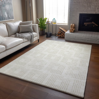 Piper Looms Mayfield Squares AMF890 Ivory Machine Washable Area Rug Lifestyle Image Feature