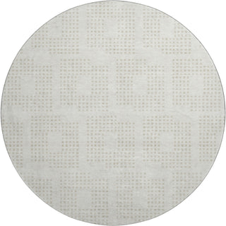 Piper Looms Mayfield Squares AMF890 Ivory Machine Washable Area Rug Round Main Image