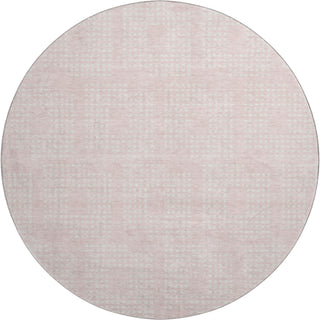 Piper Looms Mayfield Squares AMF890 Pink Machine Washable Area Rug Round Main Image