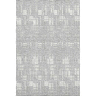 Piper Looms Mayfield Squares AMF890 Silver Machine Washable Area Rug main image