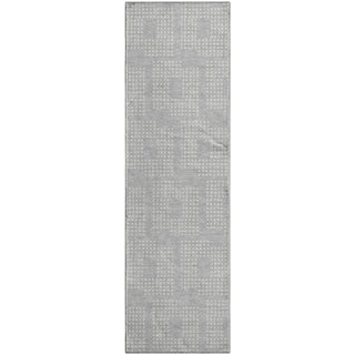 Piper Looms Mayfield Squares AMF890 Silver Machine Washable Area Rug Runner Main Image