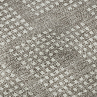 Piper Looms Mayfield Squares AMF890 Taupe Machine Washable Area Rug Swatch Image