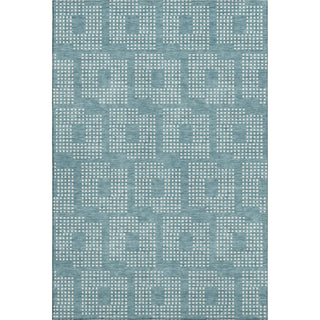 Piper Looms Mayfield Squares AMF890 Teal Machine Washable Area Rug main image